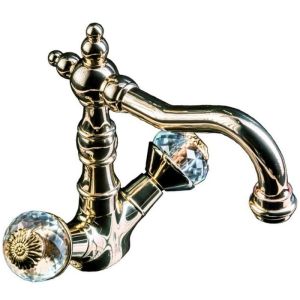 Смеситель для раковины Boheme Flora золото 292-FL