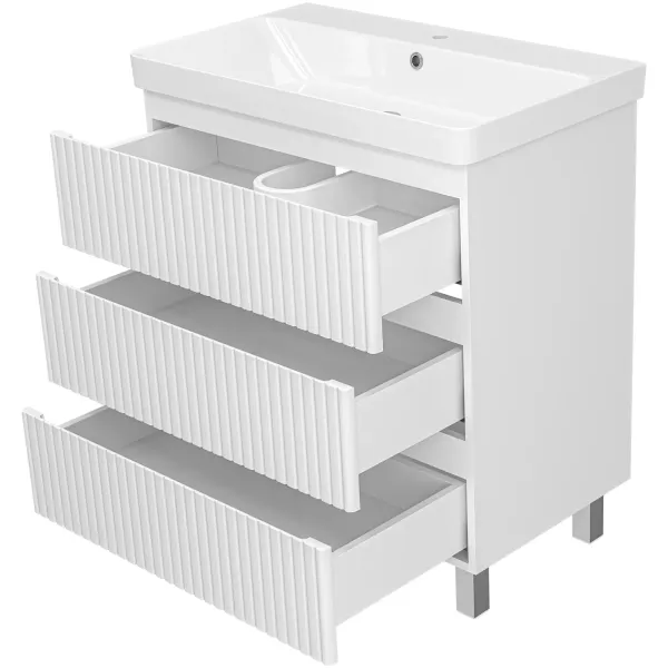 Напольная тумба под раковину Brevita Victory 75 VIC-07080-0103Я белый