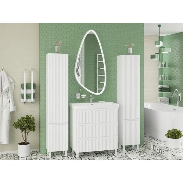 Напольная тумба под раковину Brevita Victory 75 VIC-07080-0103Я белый