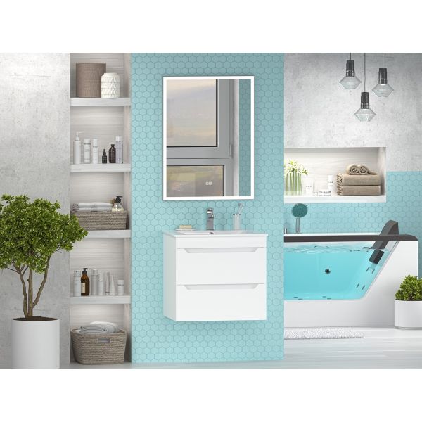 Подвесная тумба под раковину Misty Бриз П-Бри-09060-012Я 58.5 см белый