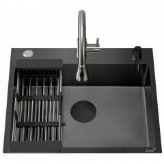 Кухонная мойка Cerutti Spa Nano Black CT12252 графит