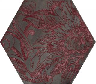 Керамогранит Cir 1073737 Esagona Fuoridamasco Rosso S/6 24x27.7