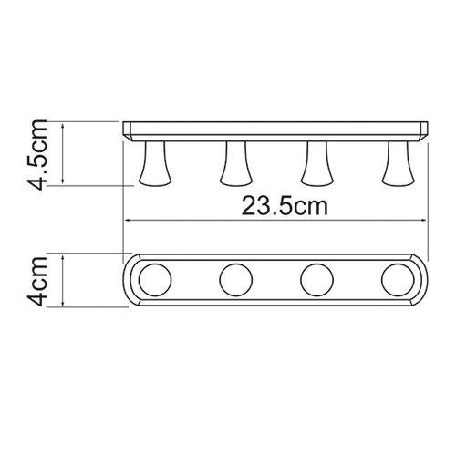 Wasserkraft K-1074 Кронштейн настенный 4 крючка Wasserkraft K-1074 Кронштейн настенный 4 крючка