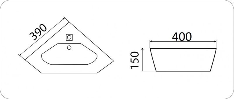 Раковина  CeramaLux 7012J белая 39 см