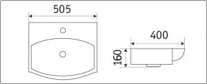Раковина-чаша CeramaLux 78014C белая 50.5 см