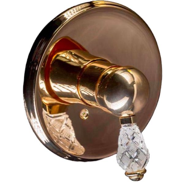 Смеситель встраиваемый Boheme Crystal для душа золото 285-CRST