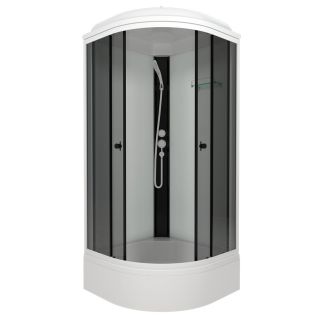 Душевая кабина Triton Грэй Щ0000067301 90x90 см профиль белый стекло тонированное