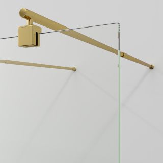 Душевая перегородка WasserKRAFT Vechte 60W40PG 120 см профиль золото стекло прозрачное