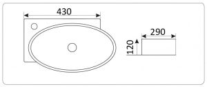 Раковина-чаша CeramaLux 9100R белая 43 см