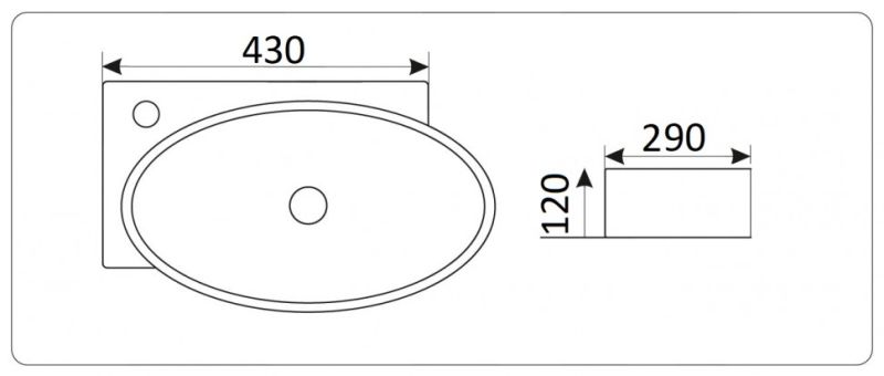Раковина-чаша CeramaLux 9100R белая 43 см