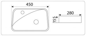 Раковина-чаша CeramaLux 9275R  белая 45 см