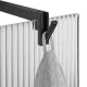 Душевая перегородка Kerama Marazzi Cristallo CT.100.WI.BLK.M 100 см стекло рифленое профиль чёрный матовый