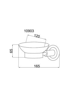 Мыльница Boheme MURANO CRYSTAL _Комплект хром