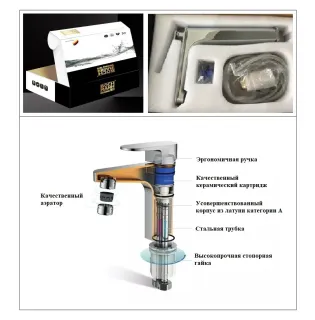 Смеситель для раковины Boch Mann Mimi BM10905 чёрный матовый Смеситель для раковины Boch Mann Mimi BM10905 чёрный матовый