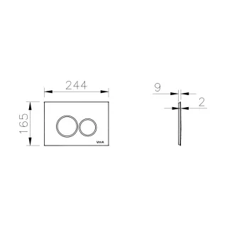 Кнопка смыва VitrA Origin (Ориджин) 740-2480 хром