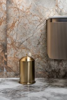Ведро для мусора Boheme классика Matt Gold матовое золото