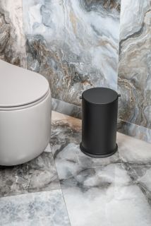 Ведро для мусора Boheme с вращающейся крышкой Black черный