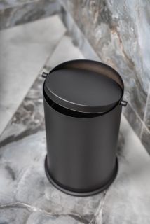 Ведро для мусора Boheme с вращающейся крышкой Black черный