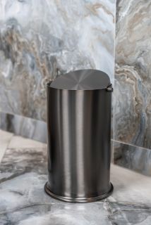 Ведро для мусора Boheme с вращающейся крышкой Gun Metal графит