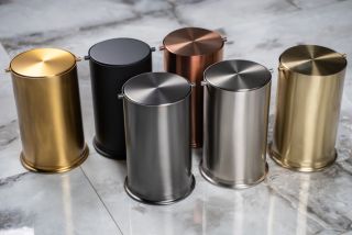 Ведро для мусора Boheme с вращающейся крышкой Matt Gold матовое золото