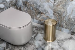 Ведро для мусора Boheme с вращающейся крышкой Matt Gold матовое золото