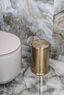 Ведро для мусора Boheme с вращающейся крышкой Matt Gold матовое золото