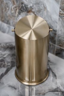 Ведро для мусора Boheme с вращающейся крышкой Matt Gold матовое золото