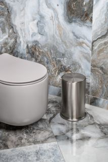 Ведро для мусора Boheme с вращающейся крышкой Nickel Brush никель