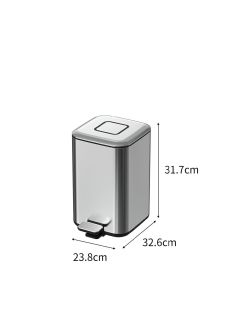 Ведро для мусора Boheme квадратное Nickel Brush никель