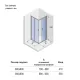 Душевой уголок Riho Hamar 2.0 G007005121 90x90 см профиль чёрный стекло прозрачное
