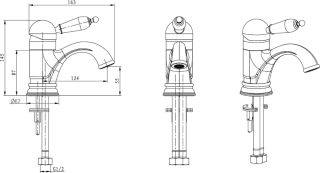 Смеситель для раковины Boheme Medici Ripresa бронза 301