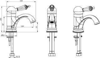 Смеситель для раковины Boheme Brillante Ripresa хром 341 Смеситель для раковины Boheme Brillante Ripresa хром 341