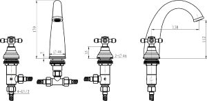 Смеситель для раковины Boheme Tradizionale Chromo хром  277