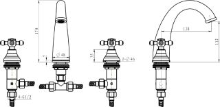 Смеситель для раковины Boheme Medici Presente бронза 317 Смеситель для раковины Boheme Medici Presente бронза 317
