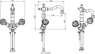 Смеситель для раковины Boheme Brillante Presente хром 352 Смеситель для раковины Boheme Brillante Presente хром 352