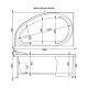 Акриловая ванна Aquanet Maldiva 150x90 L