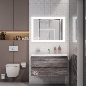 Подвесная тумба под раковину Art&Max Family 90см бетон экзотик Family-900-2C-SO-PE