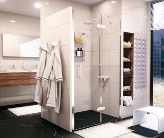 Душевая дверь Wasserkraft Aller 10H05RWHITE 120x200 правая Душевая дверь Wasserkraft Aller 10H05RWHITE 120x200 правая