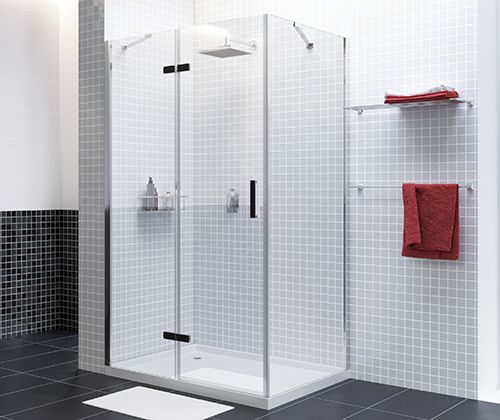 Душевой уголок Wasserkraft Aller Black 10H06LBLACK MATT 120x80 левый
