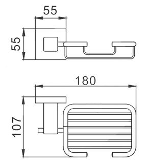 Мыльница Haiba HB8902-1 чёрный матовый
