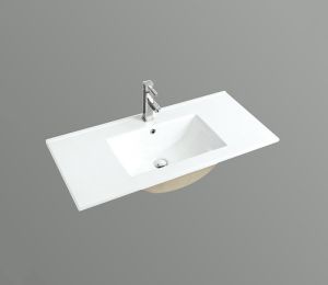 Раковина  CeramaLux 9010E белая 101 см