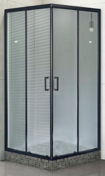 Душевой уголок Royal Bath HPD 110x120см чёрный RB12110HPD-C-BL