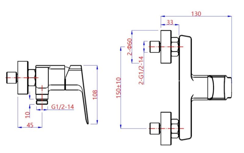 Смеситель для душа Paini Viva Style P4CR511 хром