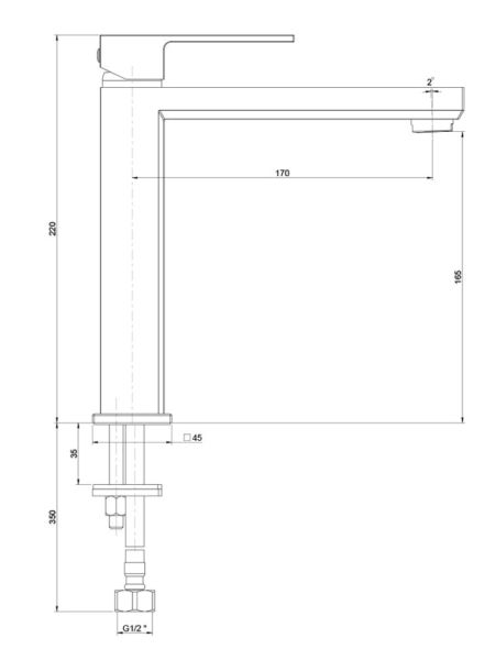 Смеситель для раковины Paini Grazia 21PZ205M чёрный матовый