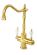 Смеситель для раковины Boheme с краном MEDICI Ripresa с ручкой CRYSTAL_Комплект бронза