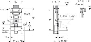 Инсталляция Geberit Omega 12 111.003.00.1 для унитаза