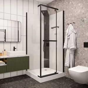 Душевая кабина Ceruttispa MiMi90B 90x90 см черный