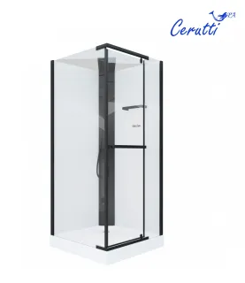 Душевая кабина Ceruttispa Mimi MiMi90B 90x90 см чёрный