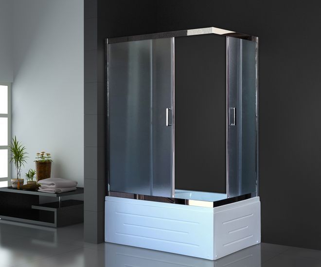 Душевой уголок Royal Bath BP 100x80см левый хром RB8100BP-C-CH-L