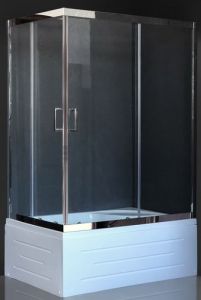 Душевой уголок Royal Bath BP 100x80см левый хром RB8100BP-T-CH-L